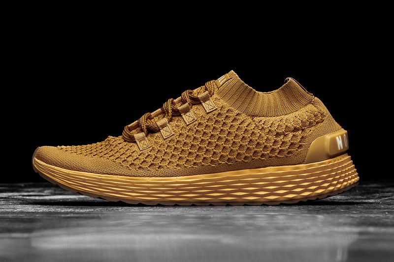 Brown Nobull Wheat Knit Runner Women's Running Shoes | CA J1775P